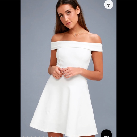 Little White Dress- off the shoulder - Picture 2 of 4